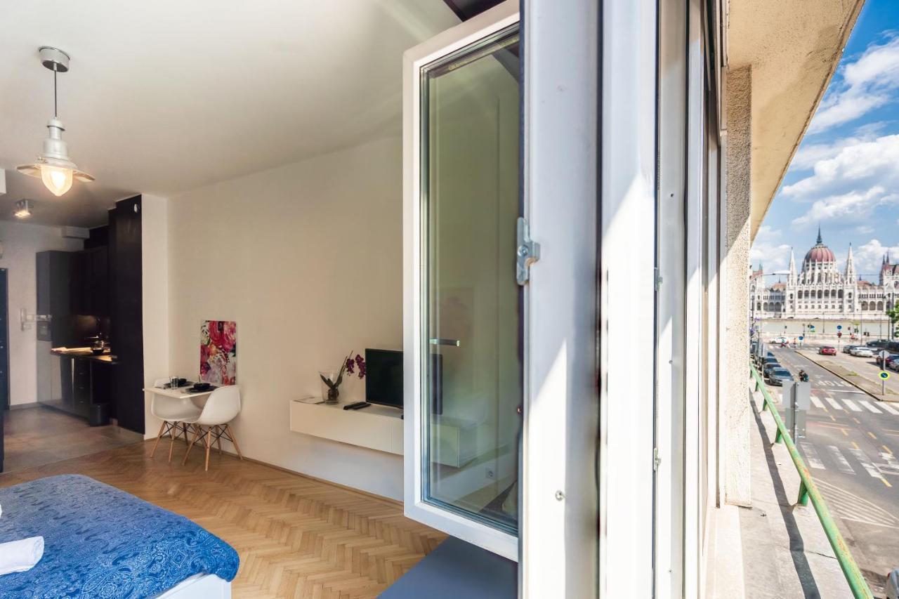 Bright Studio With Parliament View, Free Parking Budapest Exterior foto